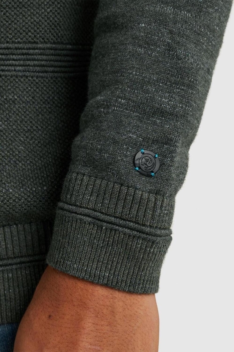 Cast Iron roll neck cotton heather plated ro